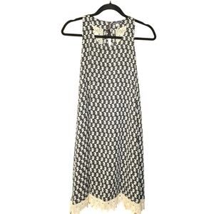 Francescas's Basil Lola Floral Sleeveless Mini Dress Women's S Black & Crm | NWT
